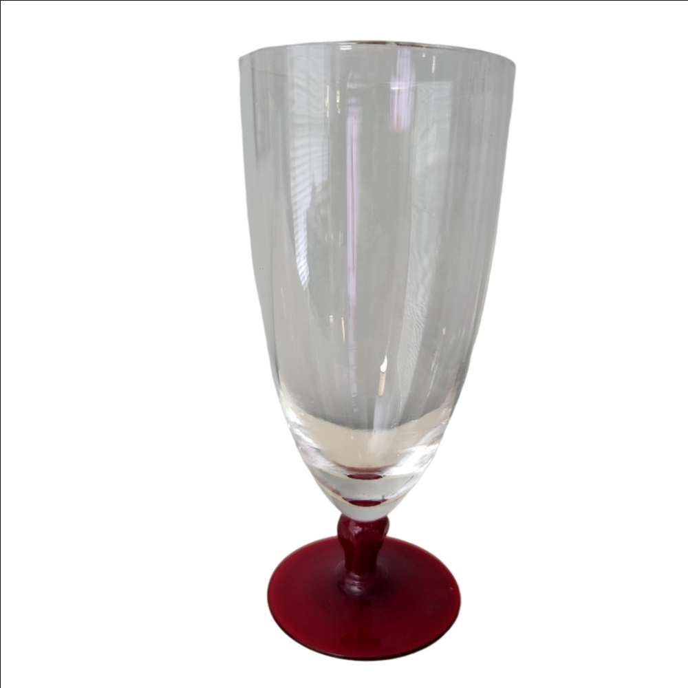 Elegant Red Base Wine Glass